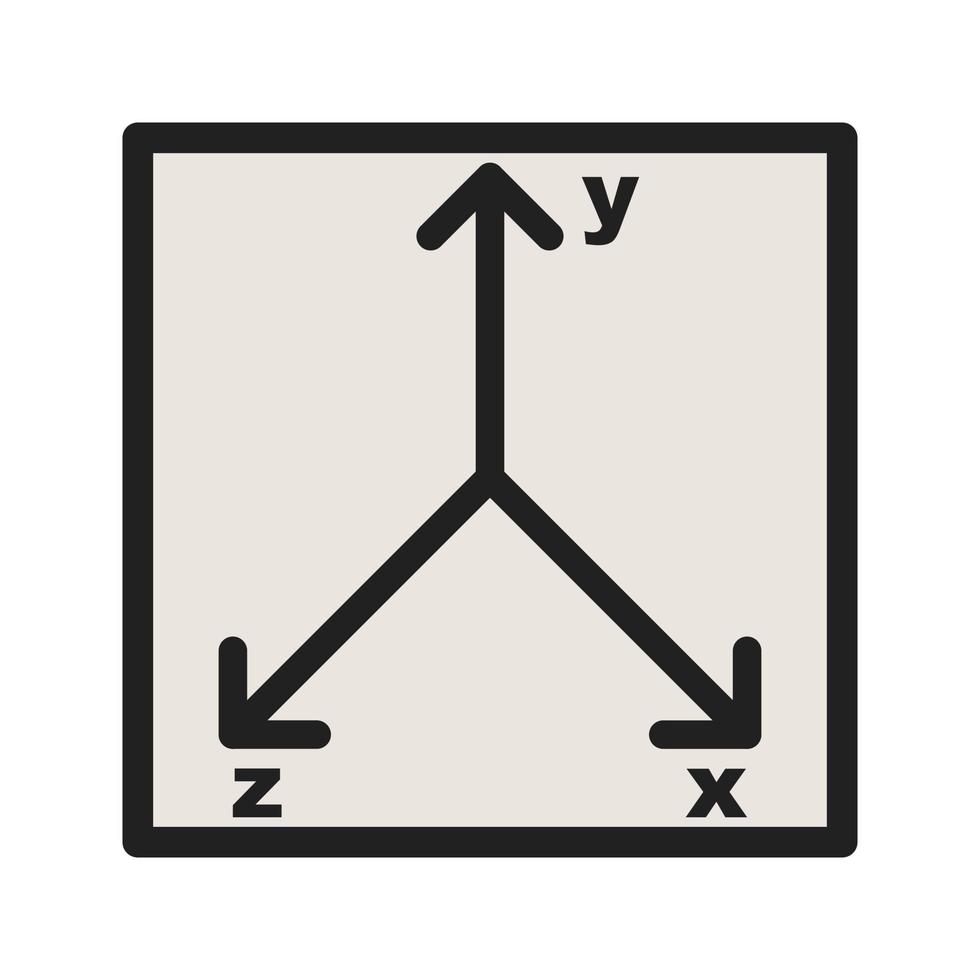 graphique ii ligne remplie icône vecteur