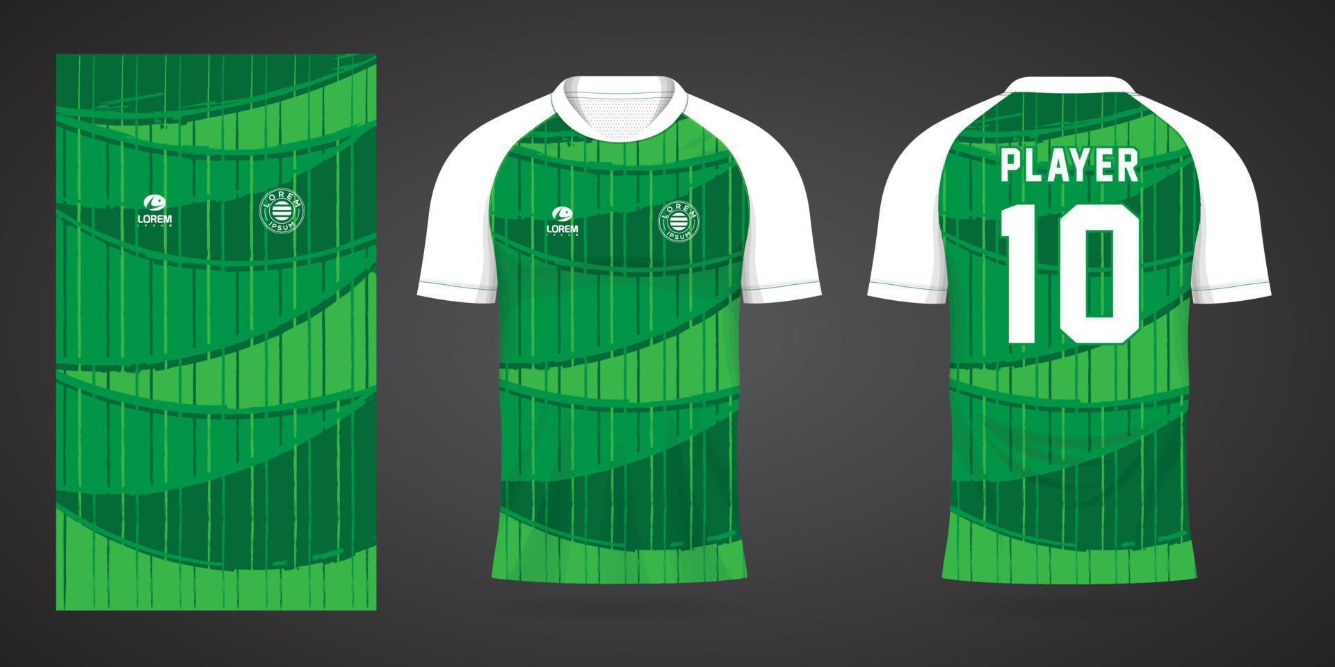 modèle de conception de sport maillot de football vert vecteur