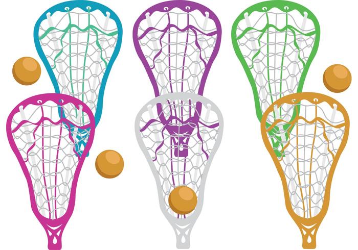 Vecteurs colorés de lacrosse vecteur