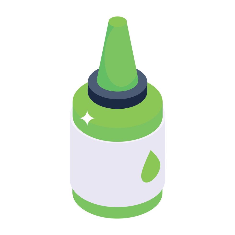 une icône isométrique bien conçue de bouteille de peinture vecteur