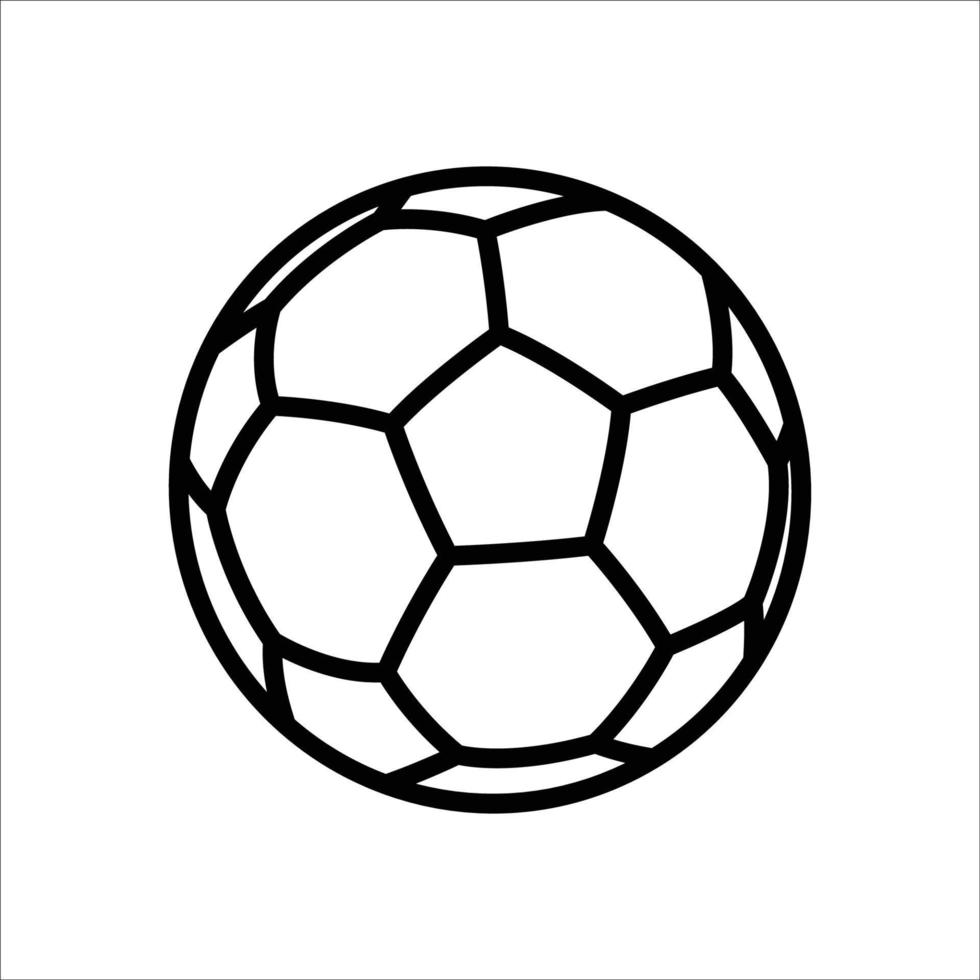 modèle de conception de vecteur icône ballon de football simple et propre