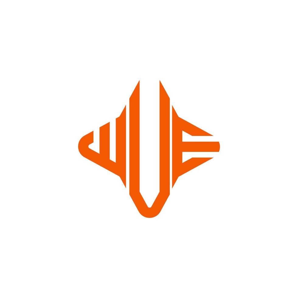 wue lettre logo design créatif avec graphique vectoriel