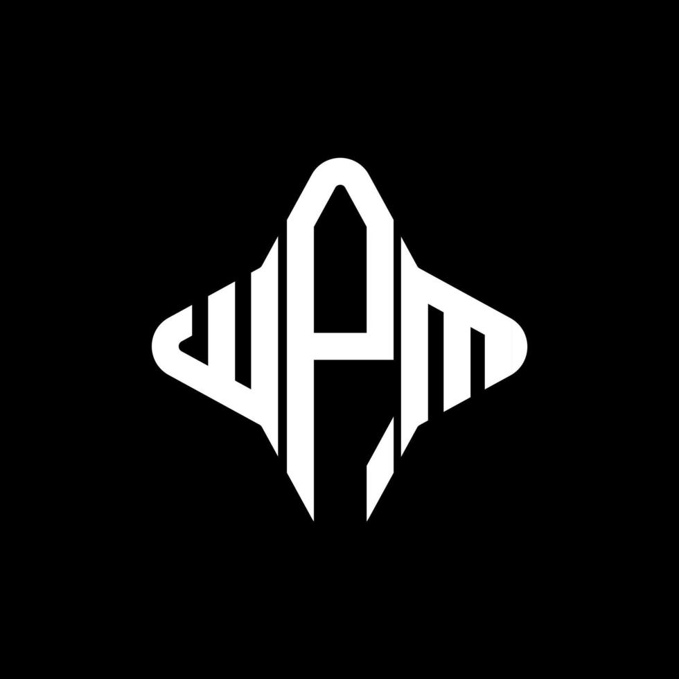 conception créative de logo de lettre wpm avec graphique vectoriel