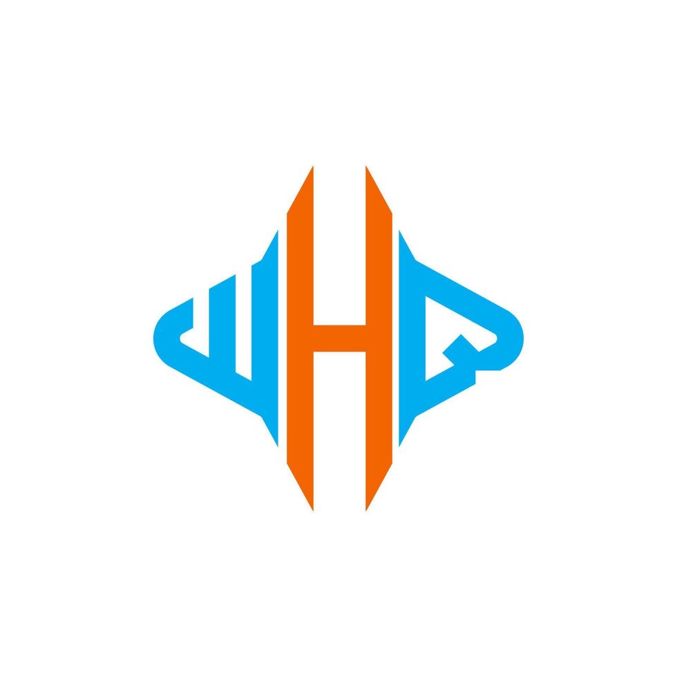 conception créative de logo de lettre whq avec graphique vectoriel
