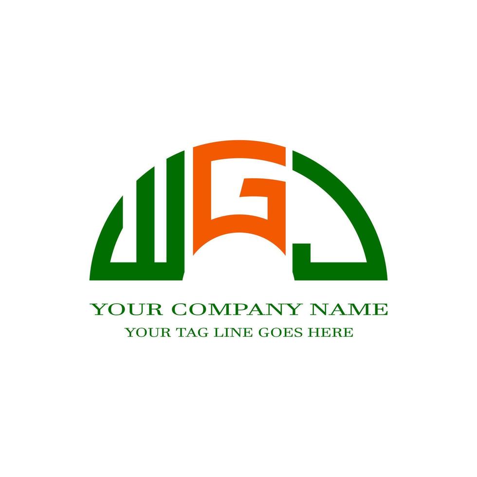 conception créative de logo de lettre wgj avec graphique vectoriel