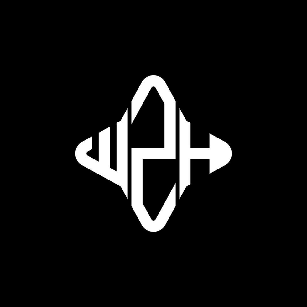 conception créative de logo de lettre wzh avec graphique vectoriel