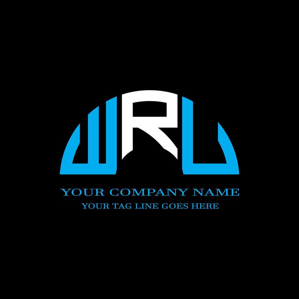wru letter logo design créatif avec graphique vectoriel