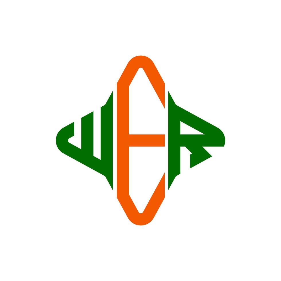 conception créative de logo de lettre wer avec graphique vectoriel