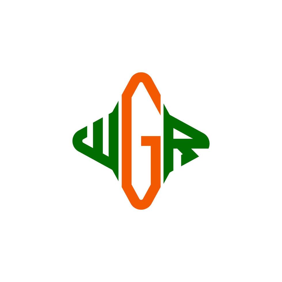 création de logo de lettre wgr avec graphique vectoriel