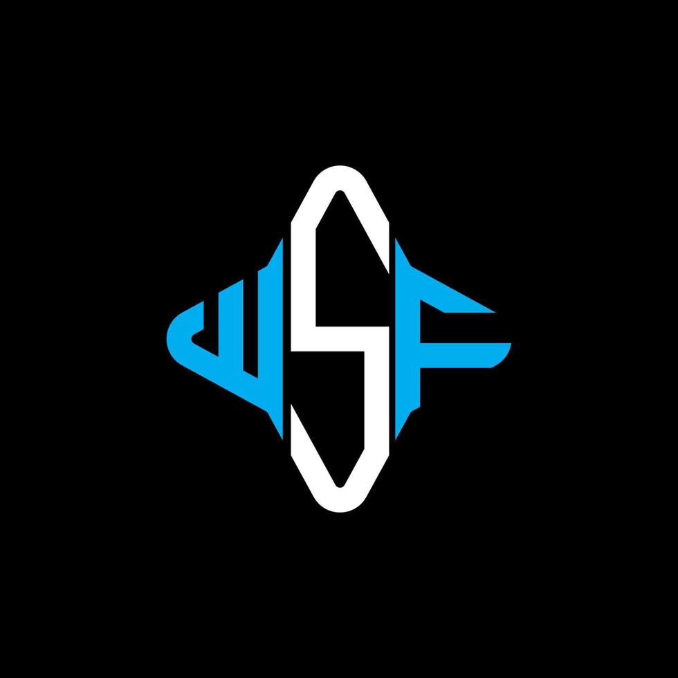 conception créative de logo de lettre wsf avec graphique vectoriel