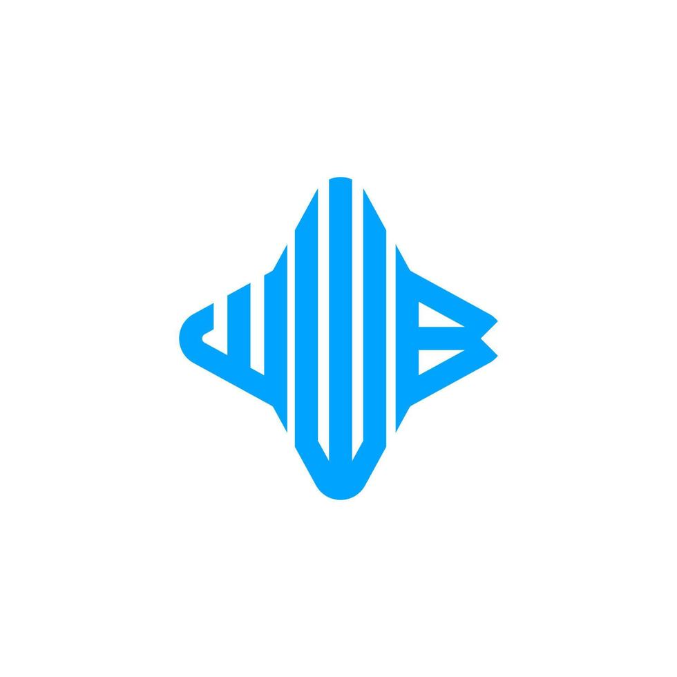 wwb lettre logo design créatif avec graphique vectoriel