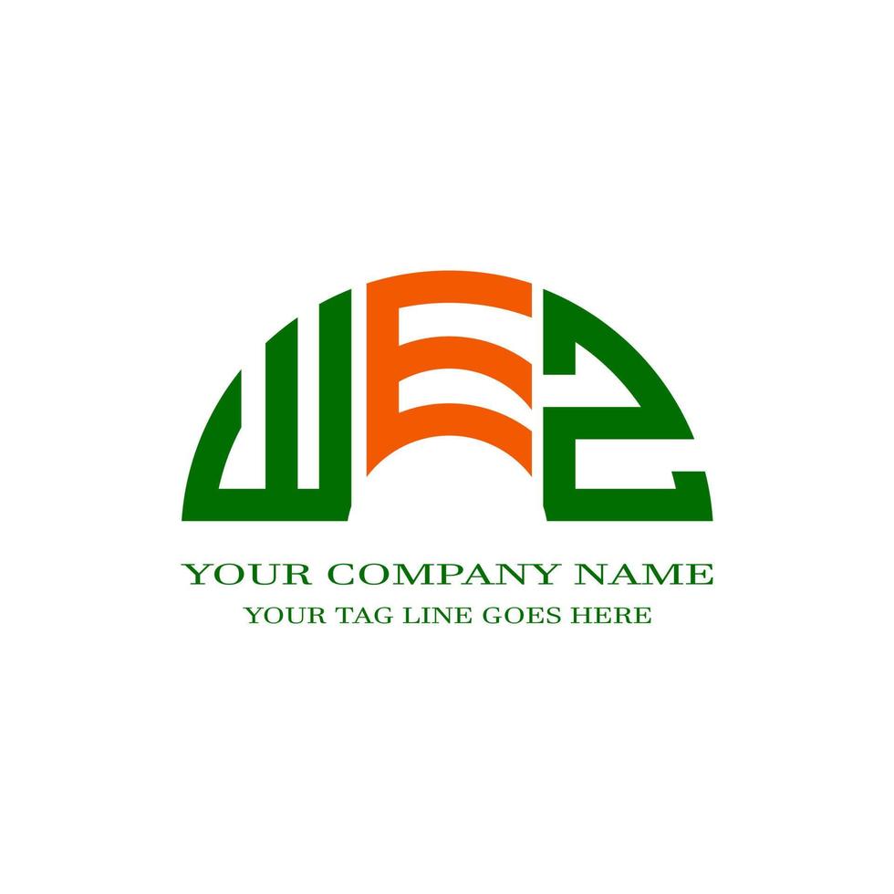 création de logo de lettre wez avec graphique vectoriel