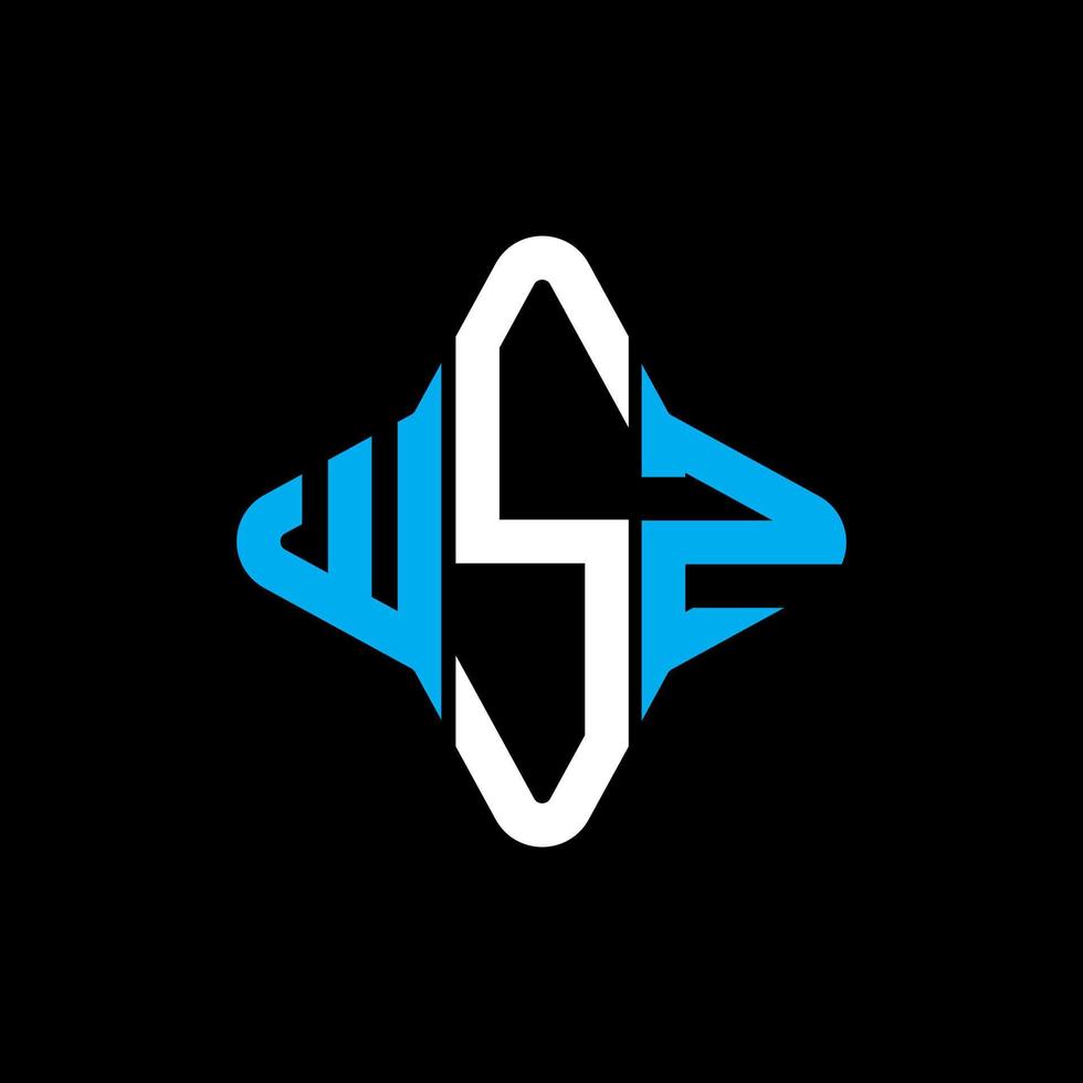 conception créative de logo de lettre wsz avec graphique vectoriel