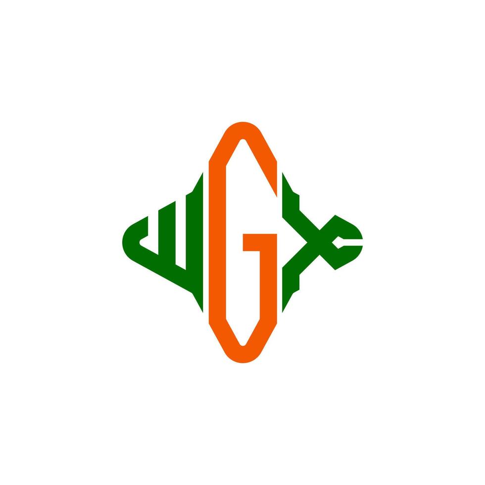conception créative de logo de lettre wgx avec graphique vectoriel
