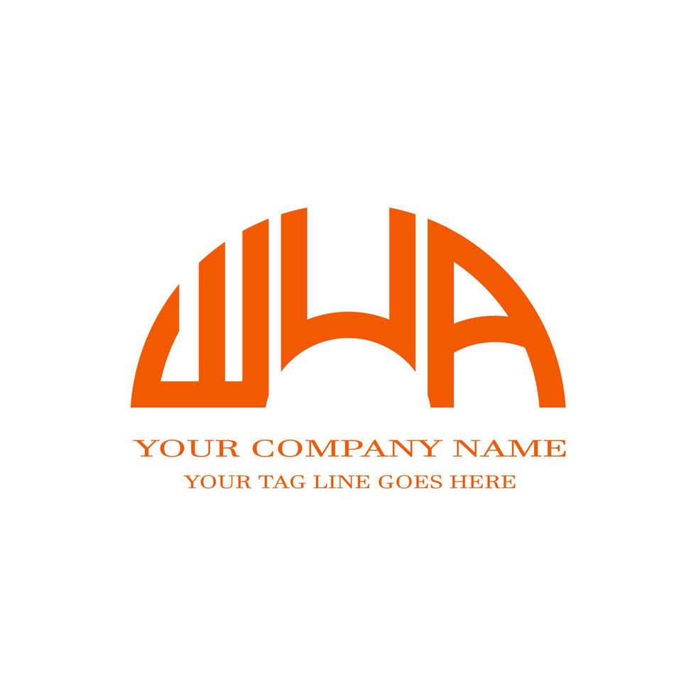conception créative de logo de lettre wua avec graphique vectoriel