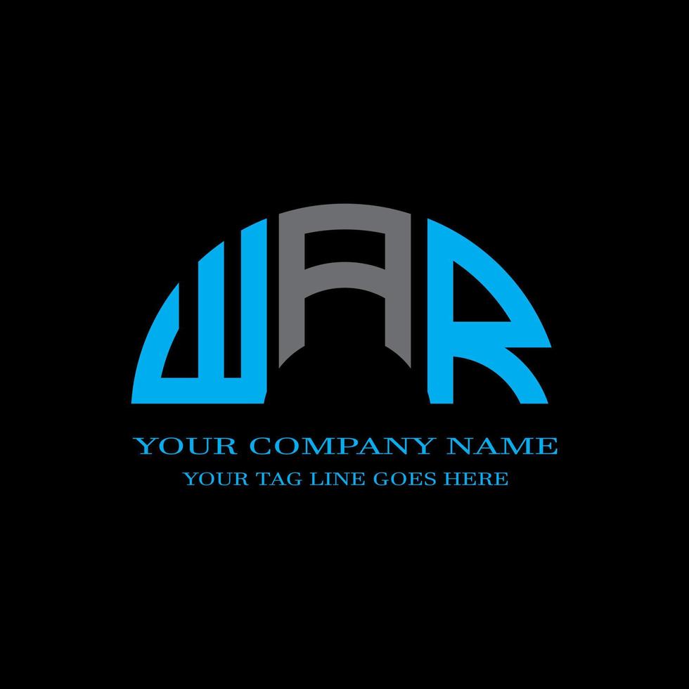 conception créative de logo de lettre de guerre avec graphique vectoriel