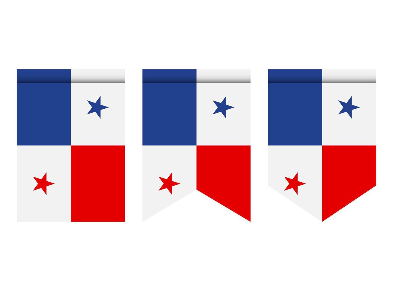 drapeau panama ou fanion isolé sur fond blanc. icône de drapeau de fanion. vecteur
