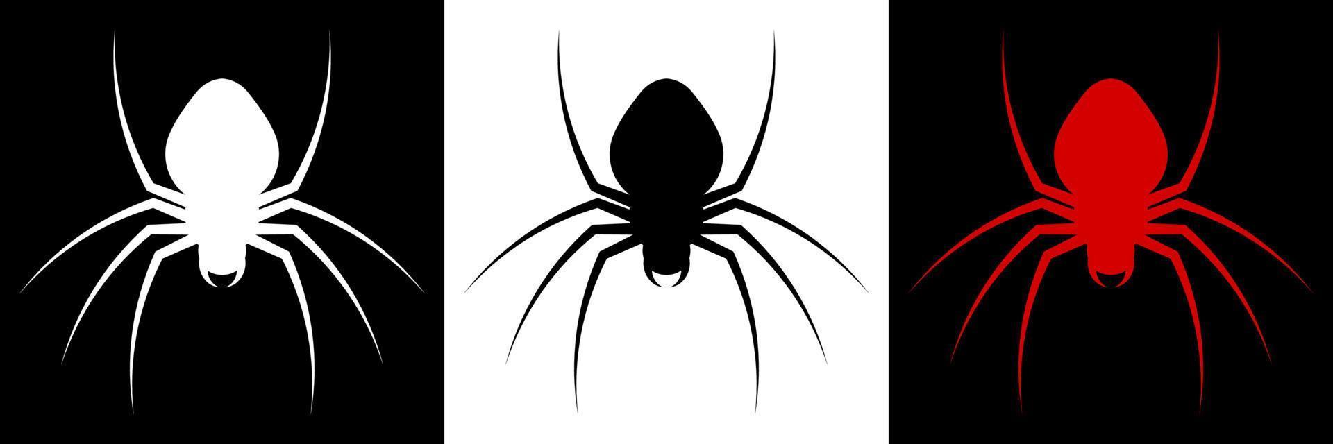 icône d'araignée pour la décoration de bannière web halloween. insectes venimeux dangereux. porteurs de maladies. un chasseur impitoyable. vecteur minimaliste