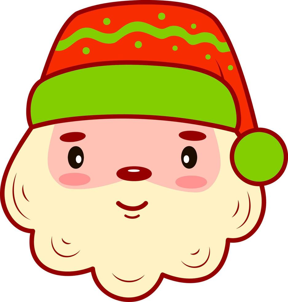 clipart de dessins animés de noël. noël père noël clipart illustration vectorielle vecteur