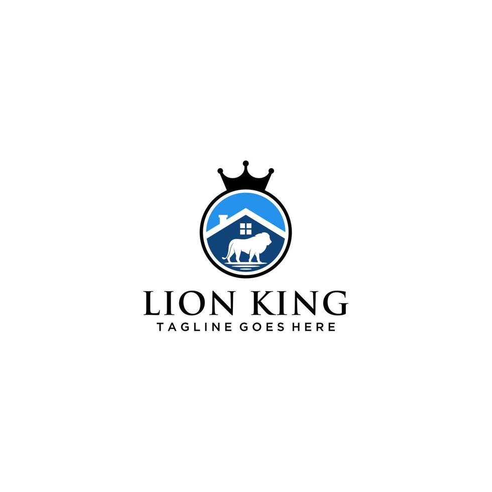 création de logo vectoriel maison lion