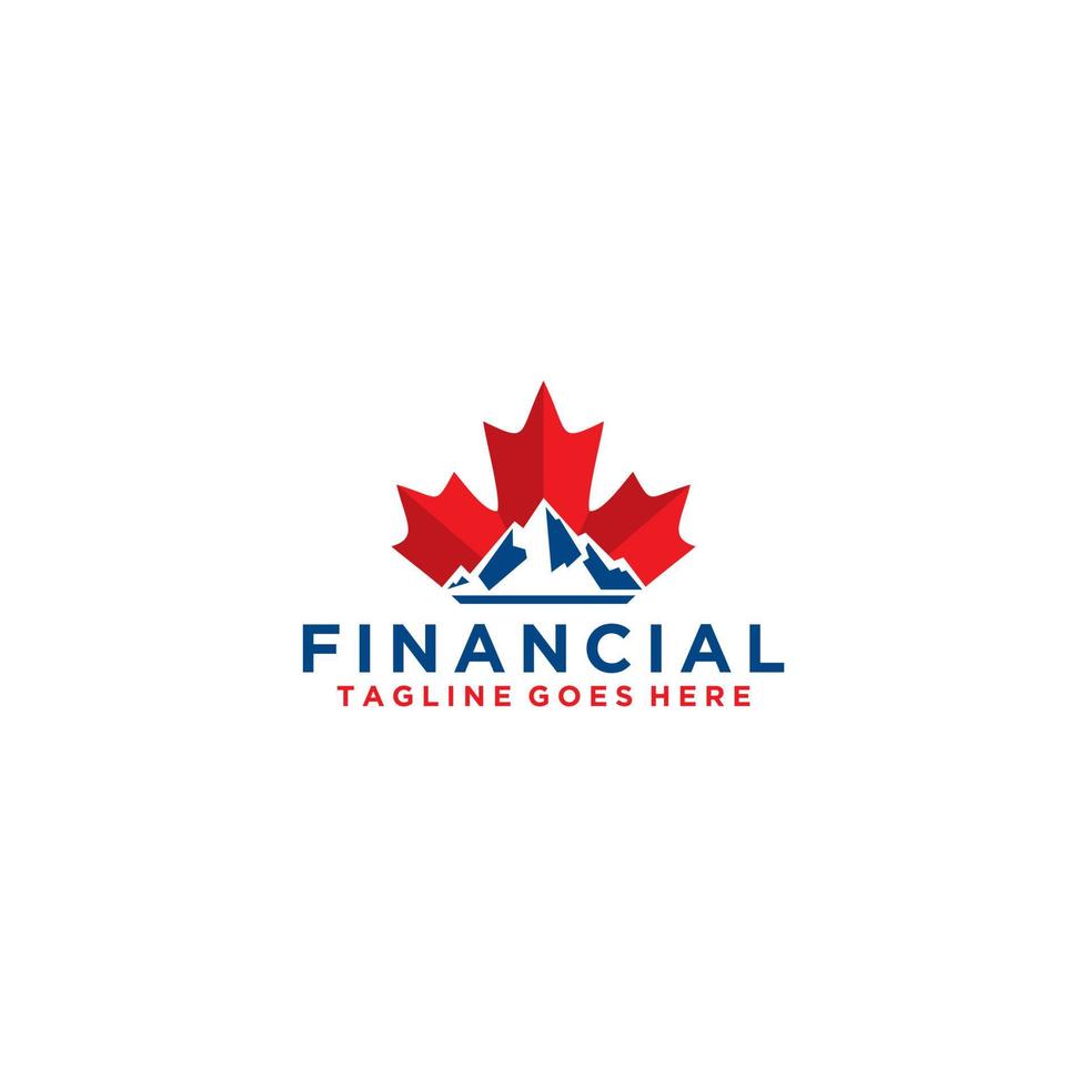 investissement canadien avec montage dans la conception de logo logo financier d'entreprise vecteur