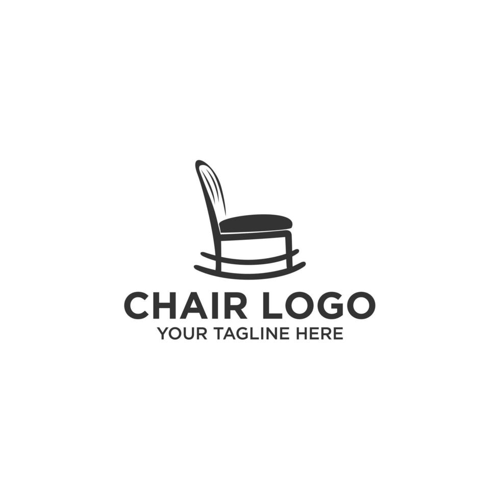 conception de signe de logo de chaise vecteur