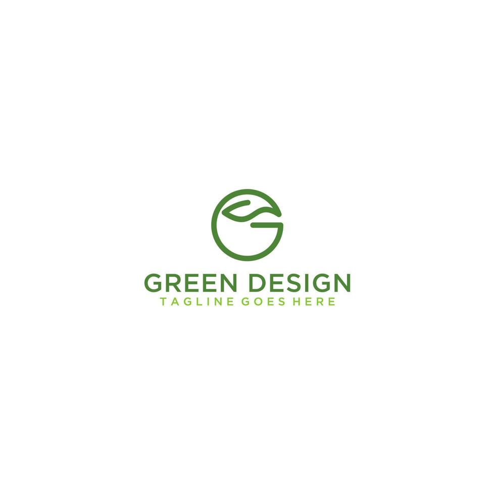 logo vecteur graphique élégant vert feuille possible lettre g