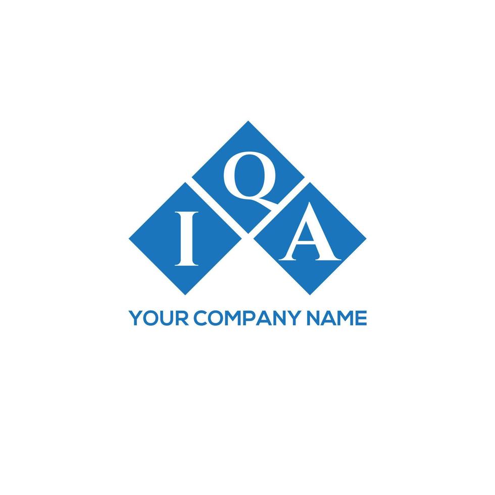 création de logo de lettre iqa sur fond blanc. concept de logo de lettre initiales créatives iqa. conception de lettre iqa. vecteur