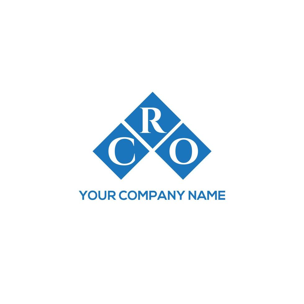 création de logo de lettre cro sur fond blanc. concept de logo de lettre initiales créatives cro. conception de lettre cro. vecteur