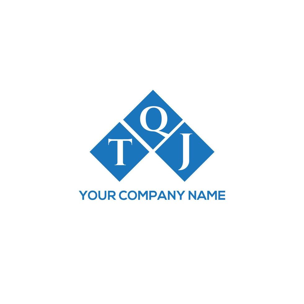 création de logo de lettre tqj sur fond blanc. concept de logo de lettre initiales créatives tqj. conception de lettre tqj. vecteur