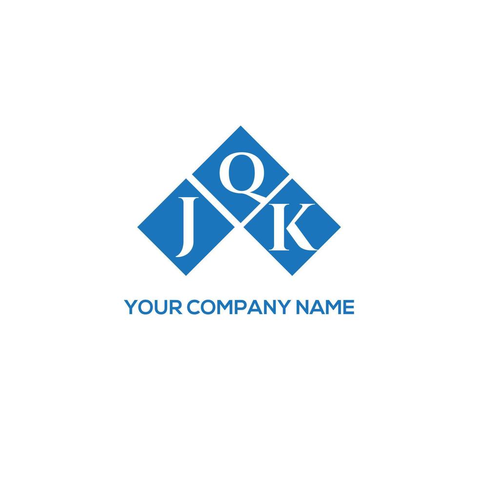 création de logo de lettre jqk sur fond blanc. concept de logo de lettre initiales créatives jqk. conception de lettre jqk. vecteur