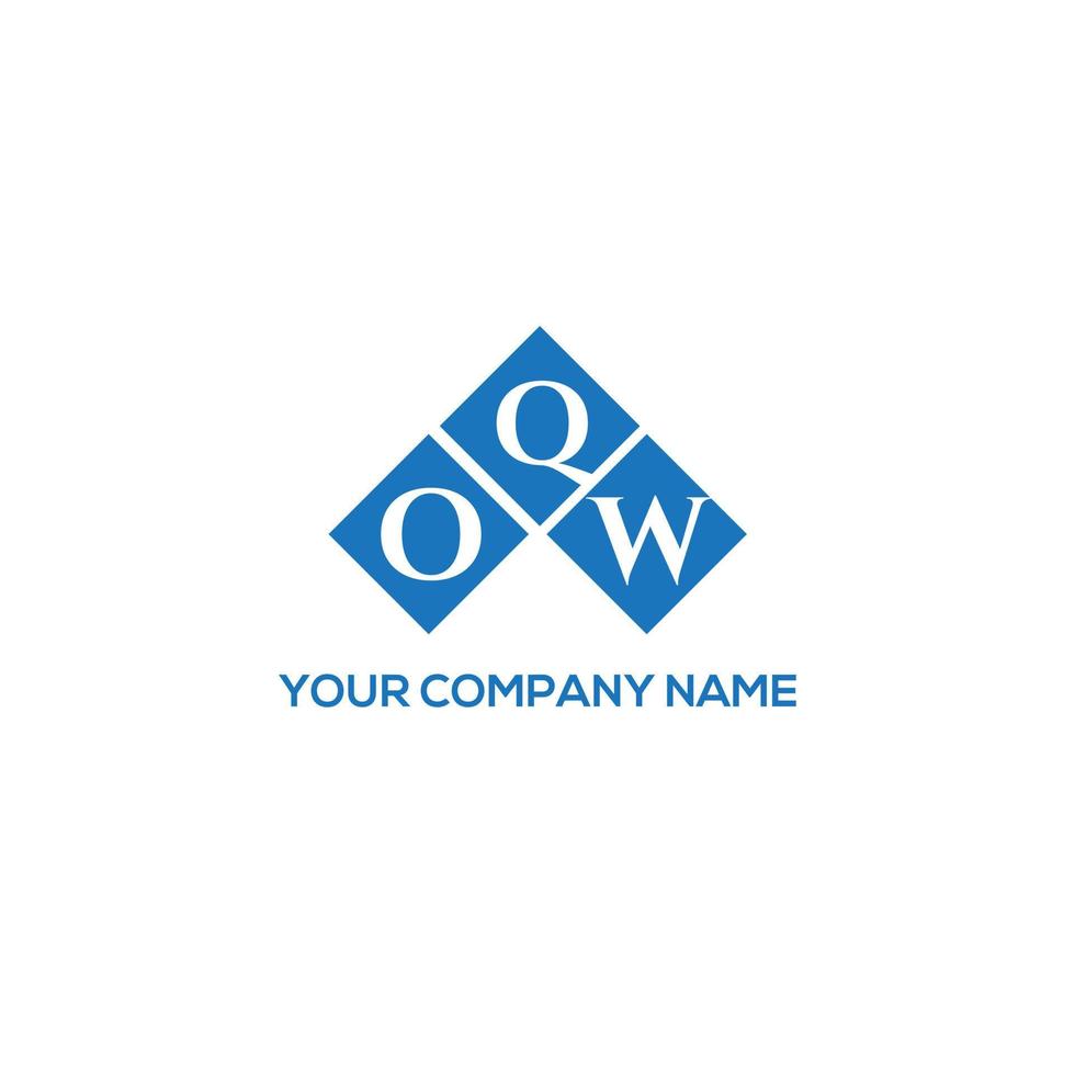 concept de logo de lettre initiales créatives oqw. conception de lettre oqw. création de logo de lettre oqw sur fond blanc. concept de logo de lettre initiales créatives oqw. conception de lettre oqw. vecteur