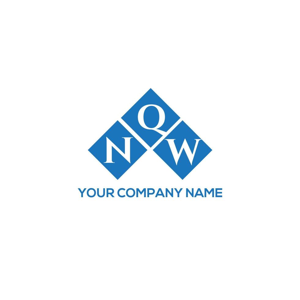 concept de logo de lettre initiales créatives nqw. conception de lettre nqw. création de logo de lettre nqw sur fond blanc. concept de logo de lettre initiales créatives nqw. conception de lettre nqw. vecteur