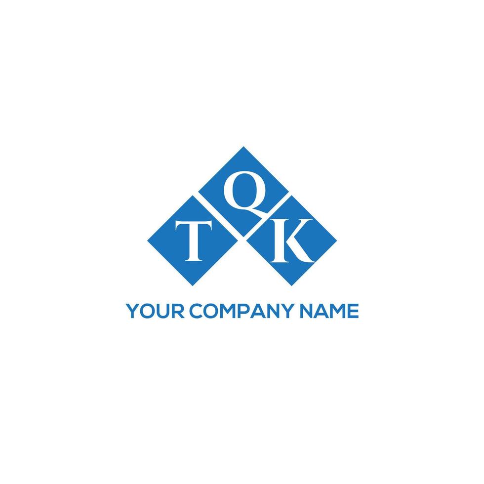 création de logo de lettre tqk sur fond blanc. concept de logo de lettre initiales créatives tqk. conception de lettre tqk. vecteur