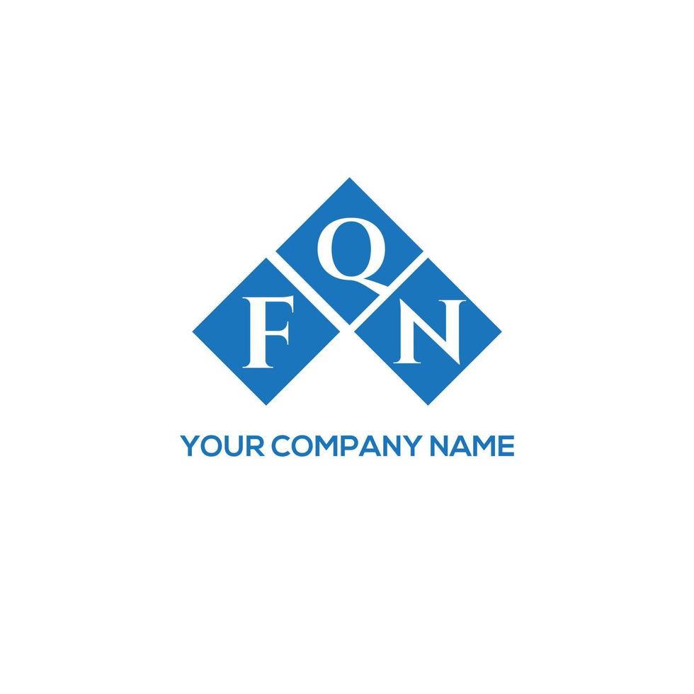 création de logo de lettre fqn sur fond blanc. concept de logo de lettre initiales créatives fqn. conception de lettre fqn. vecteur