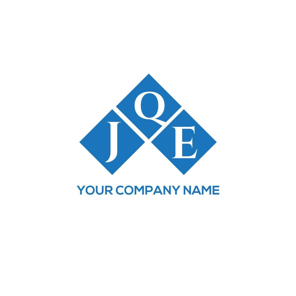 création de logo de lettre jqe sur fond blanc. concept de logo de lettre initiales créatives jqe. conception de lettre jqe. vecteur