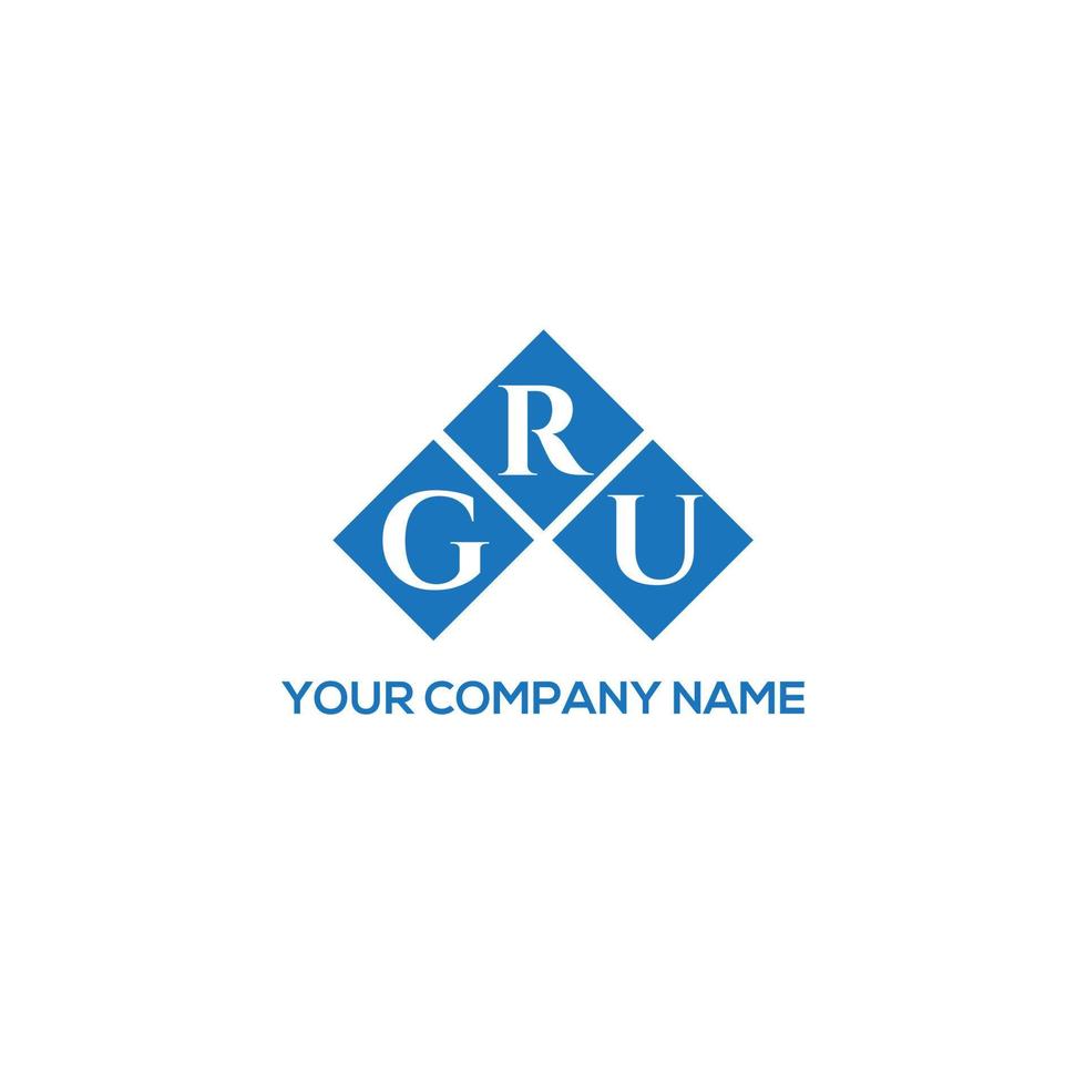 concept de logo de lettre initiales créatives gru. gru lettre design.gru lettre logo design sur fond blanc. concept de logo de lettre initiales créatives gru. conception de lettre de gru. vecteur