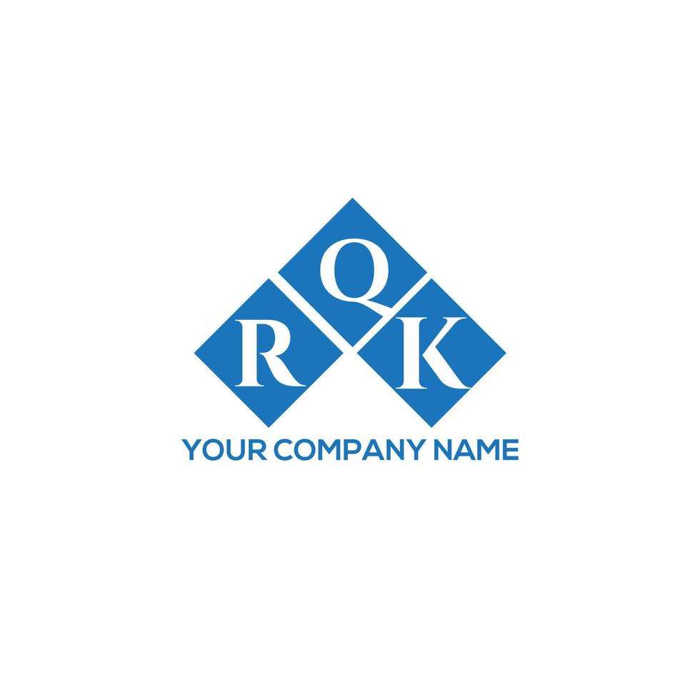 création de logo de lettre rqk sur fond blanc. concept de logo de lettre initiales créatives rqk. conception de lettre rqk. vecteur