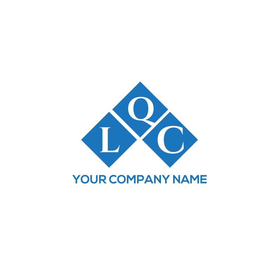 création de logo de lettre lqc sur fond blanc. concept de logo de lettre initiales créatives lqc. conception de lettre lqc. vecteur