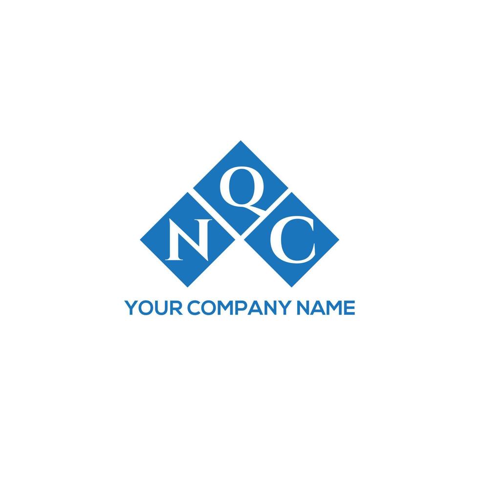 création de logo de lettre nqc sur fond blanc. concept de logo de lettre initiales créatives nqc. conception de lettre nqc. vecteur