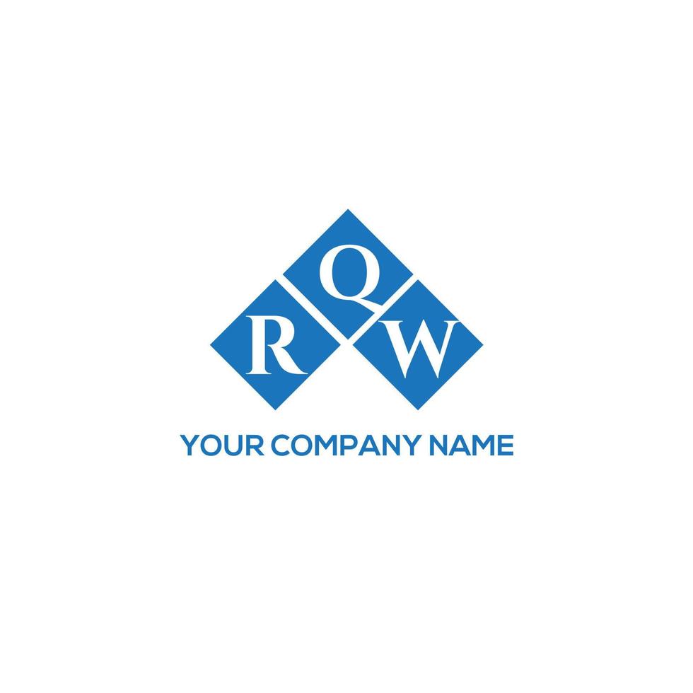 . concept de logo de lettre initiales créatives rqw. conception de lettre rqw. création de logo de lettre rqw sur fond blanc. concept de logo de lettre initiales créatives rqw. conception de lettre rqw. vecteur