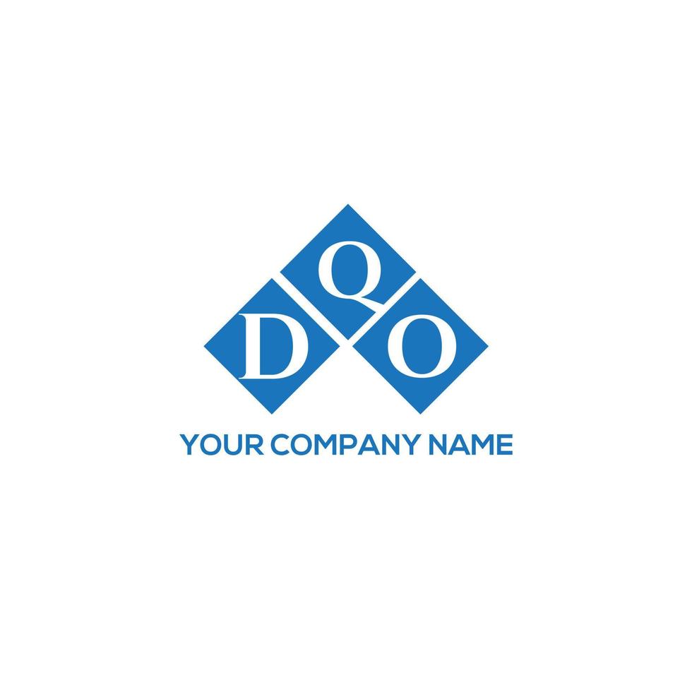 création de logo de lettre dqo sur fond blanc. concept de logo de lettre initiales créatives dqo. conception de lettre dqo. vecteur