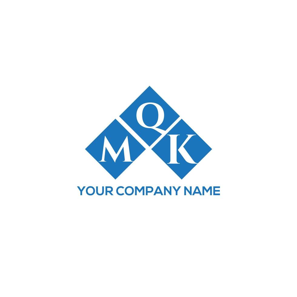 concept de logo de lettre initiales créatives mqk. conception de lettre mqk. création de logo de lettre mqk sur fond blanc. concept de logo de lettre initiales créatives mqk. conception de lettre mqk. vecteur