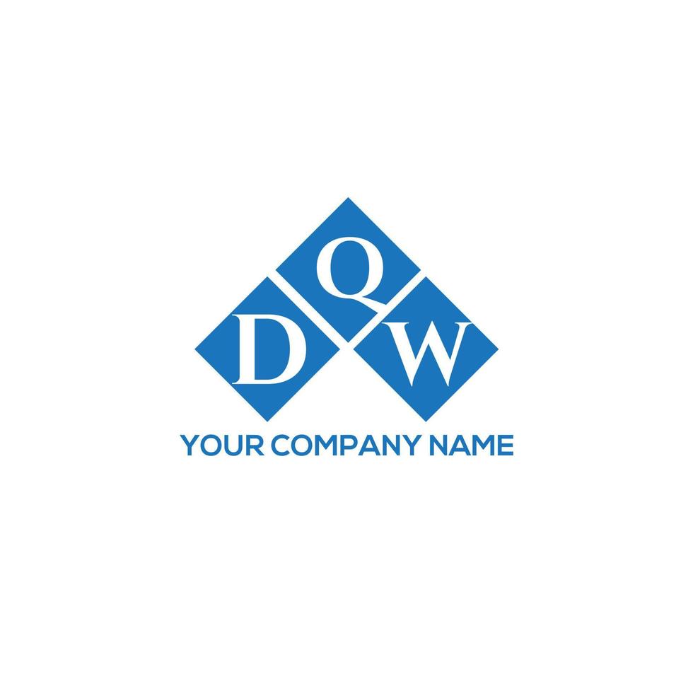 création de logo de lettre dqw sur fond blanc. concept de logo de lettre initiales créatives dqw. conception de lettre dqw. vecteur