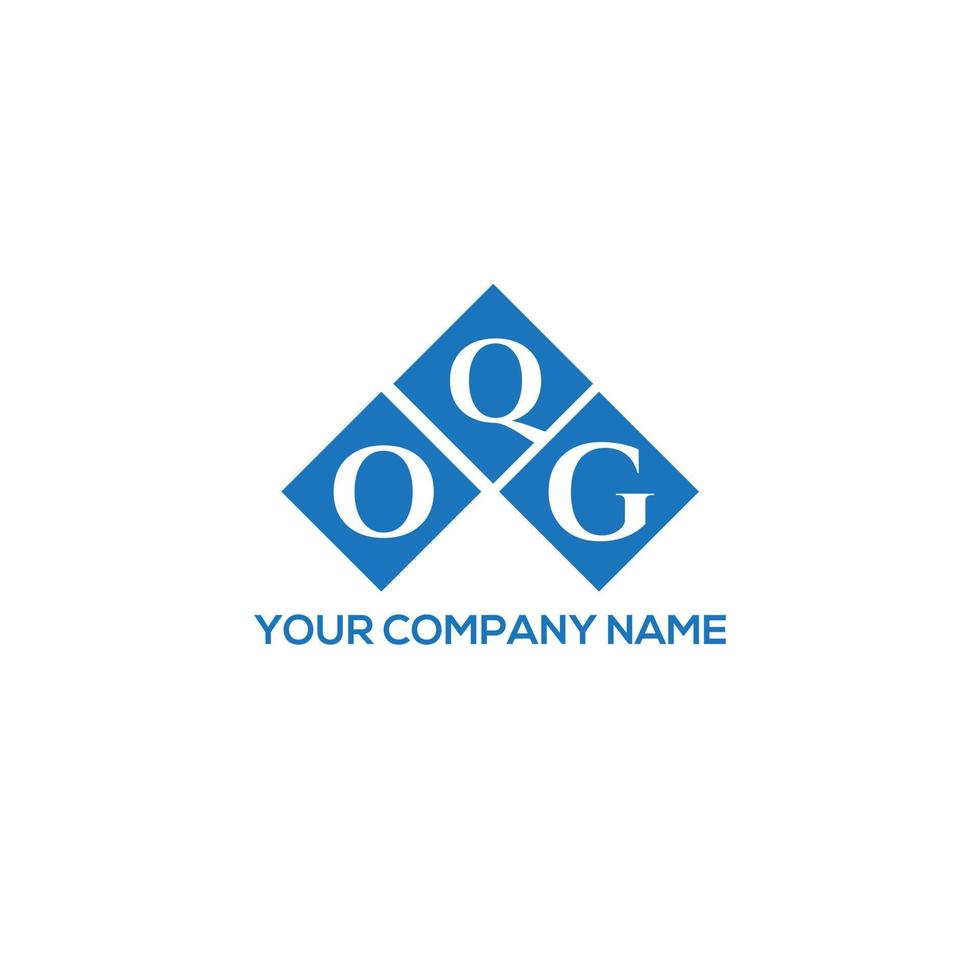 création de logo de lettre oqg sur fond blanc. concept de logo de lettre initiales créatives oqg. conception de lettre oqg. vecteur