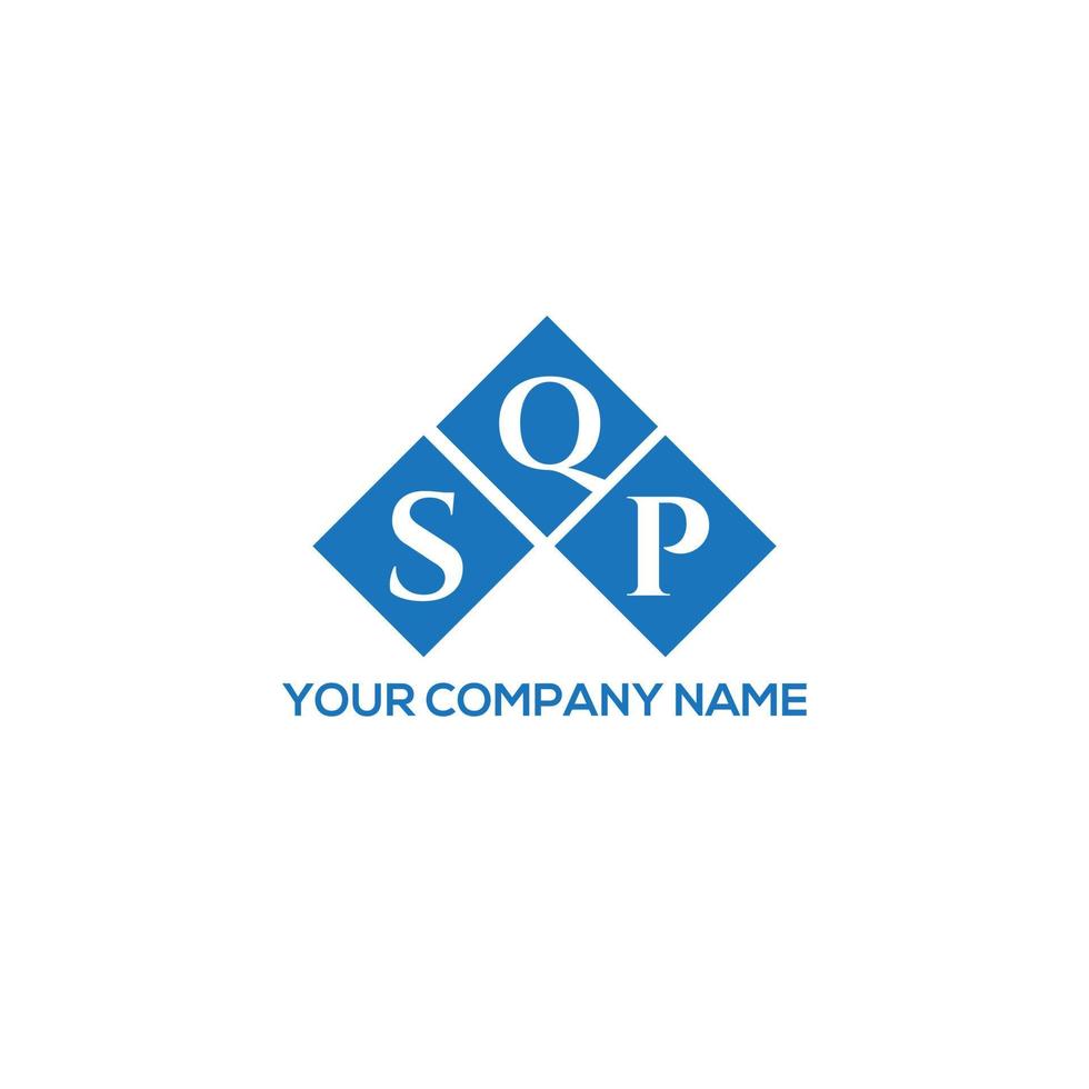 création de logo de lettre sqp sur fond blanc. concept de logo lettre initiales créatives sqp. conception de lettre sqp. vecteur