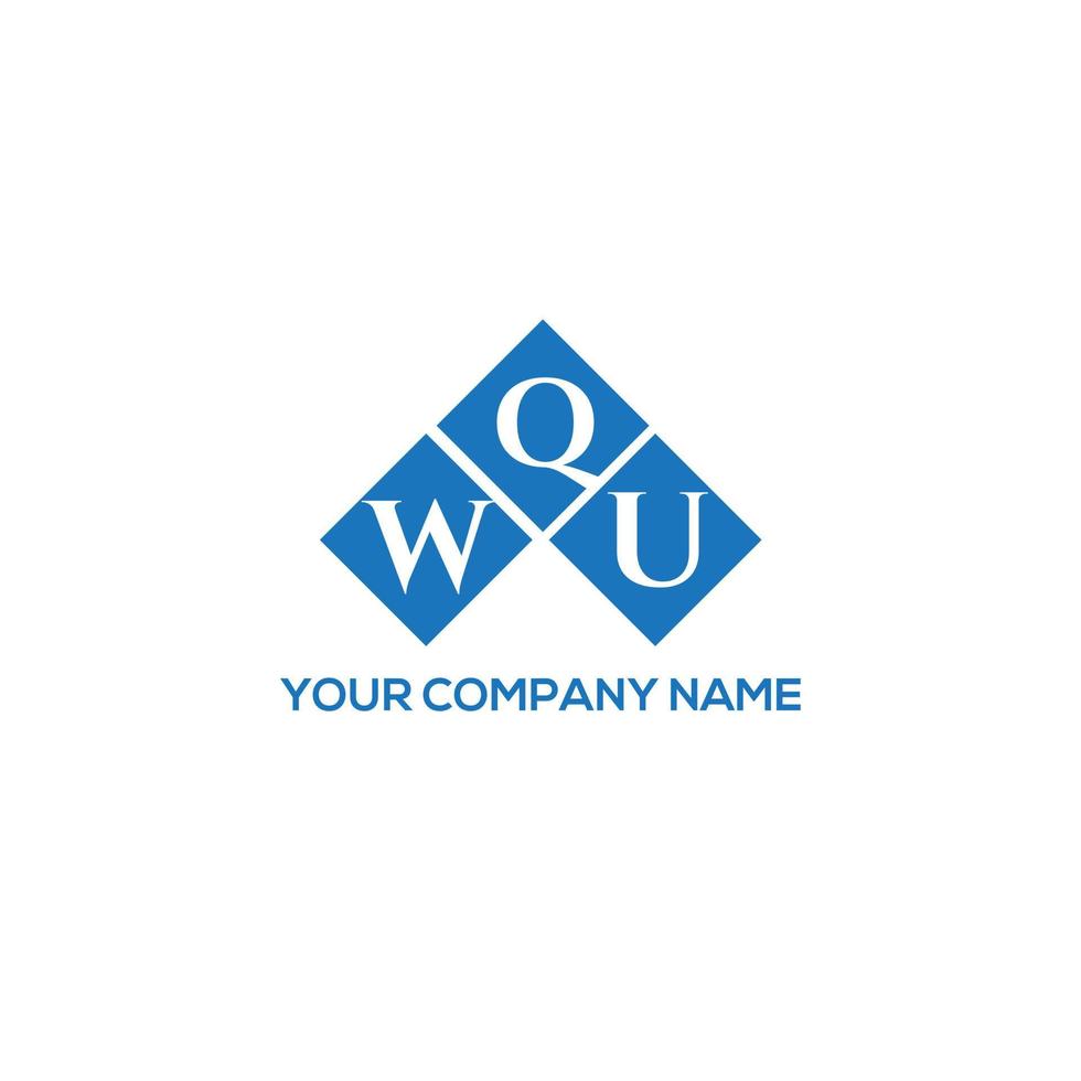 création de logo de lettre wqu sur fond blanc. wqu concept de logo de lettre initiales créatives. conception de lettre wqu. vecteur