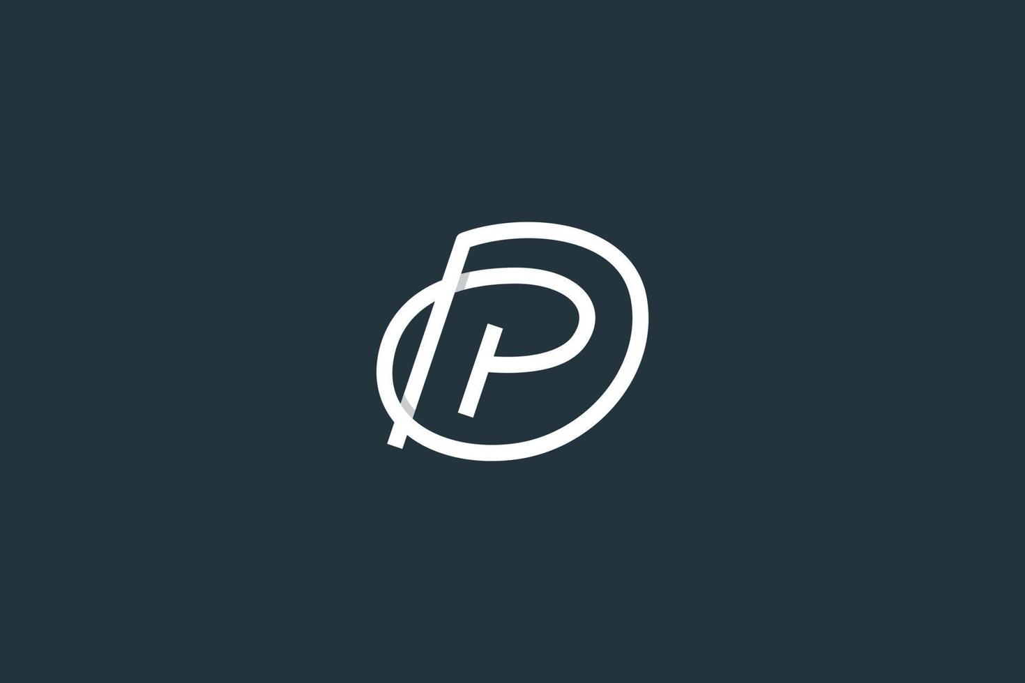 lettre initiale logo pd ou modèle vectoriel de conception de logo dp