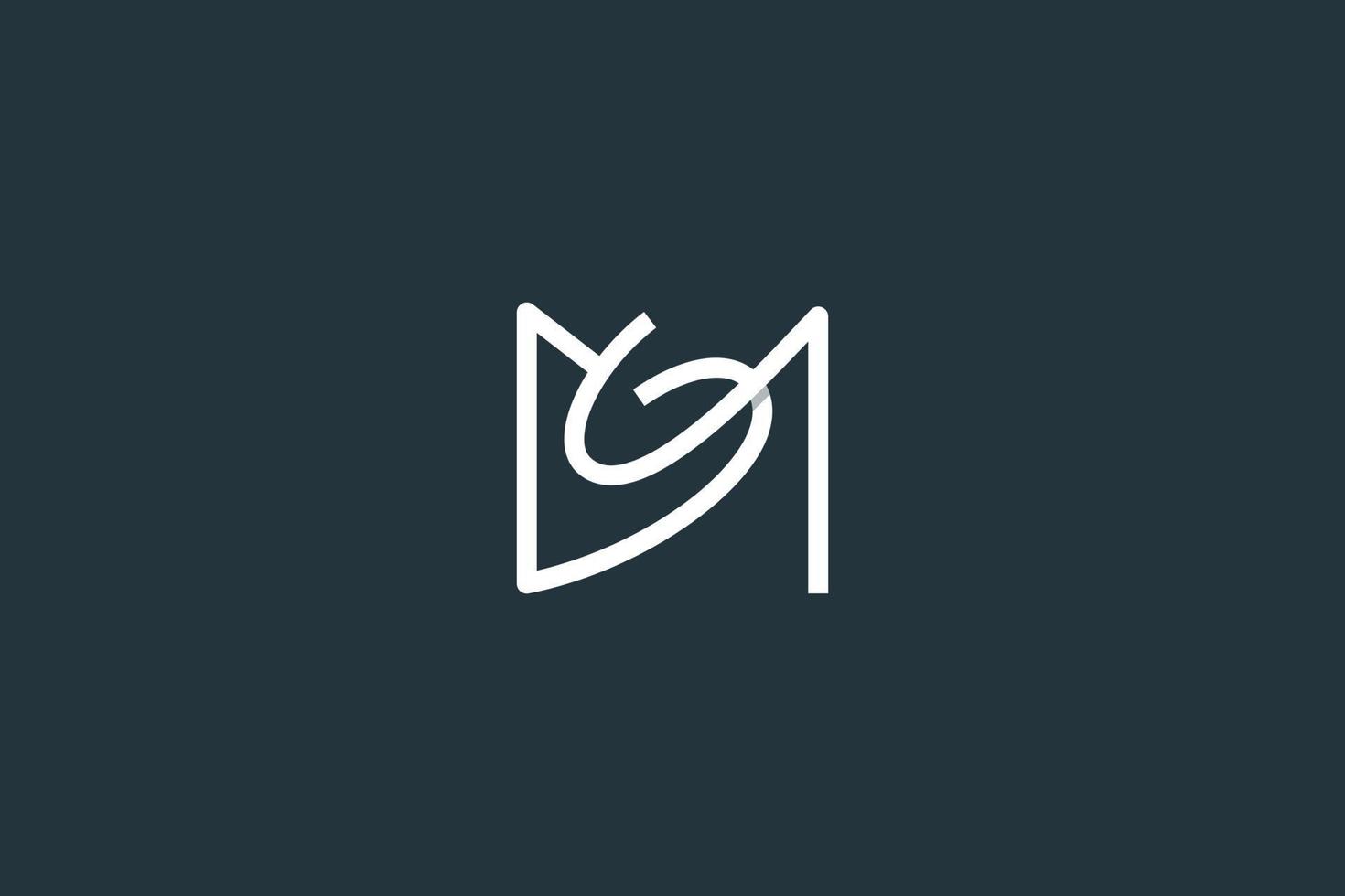 lettre initiale logo sm ou modèle de vecteur de conception de logo gm