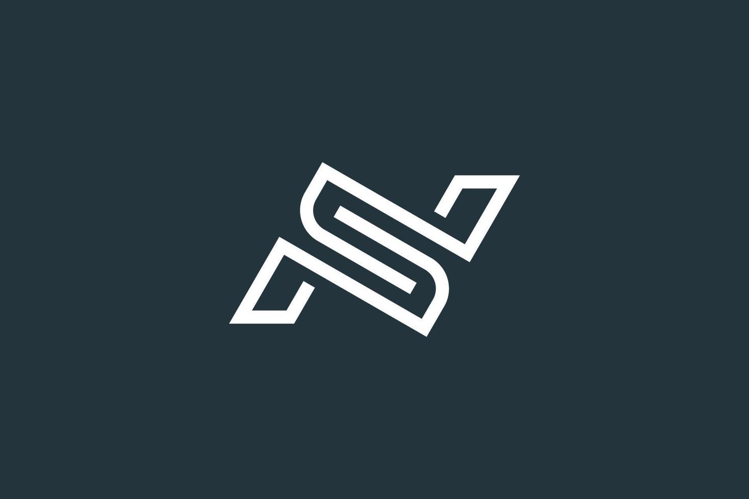 lettre initiale logo sn ou modèle vectoriel de conception de logo ns